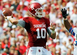 Blake Bell was 27 of 37 for 413 yards passing in his first start as a Sooner QB -- a school record for a first game.