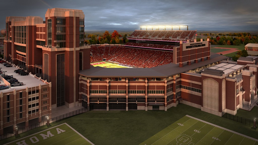 Conceptual drawing of proposed $370 million expansion to stadium.