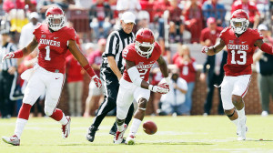 Sooner defense against Tulsa. (photo by Ty Russell)
